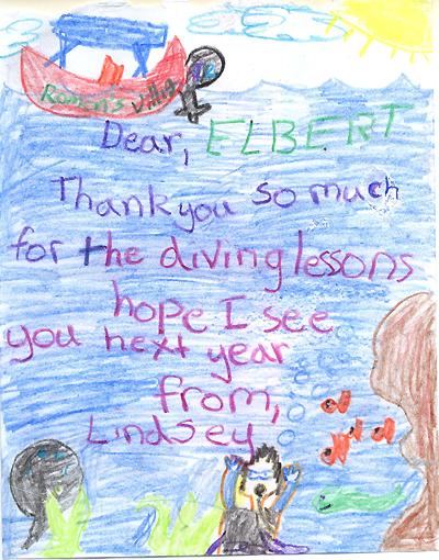 Drawing of a diver