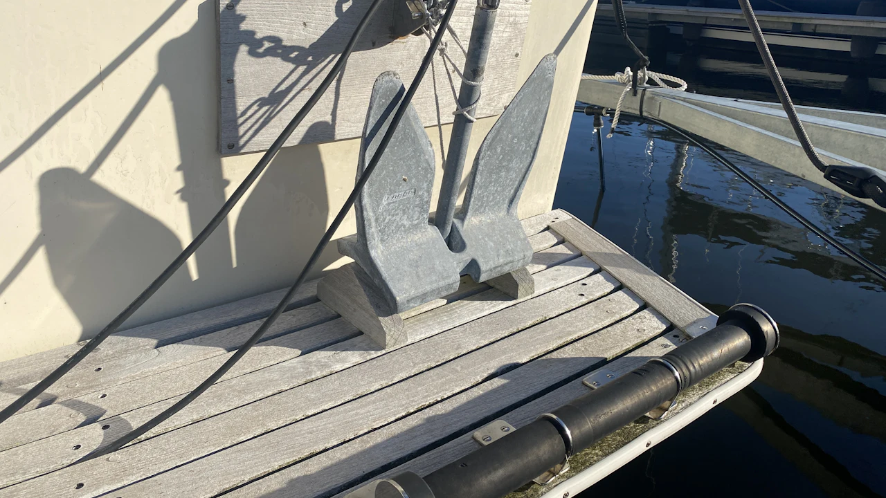 Stern deck of a boat over dark water